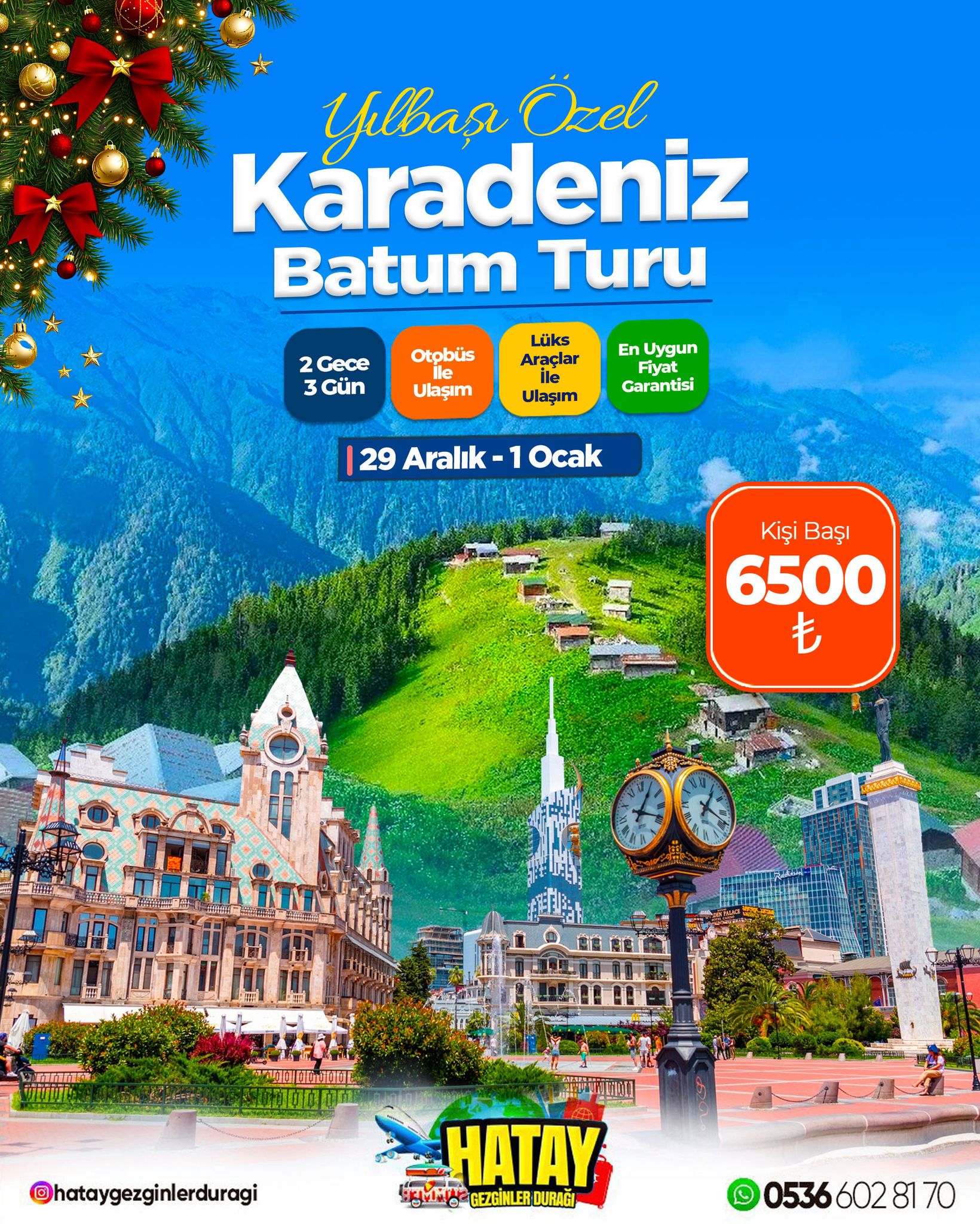 Yılbaşı'na özel 2 Gece Konaklamalı Karadeniz-Batum